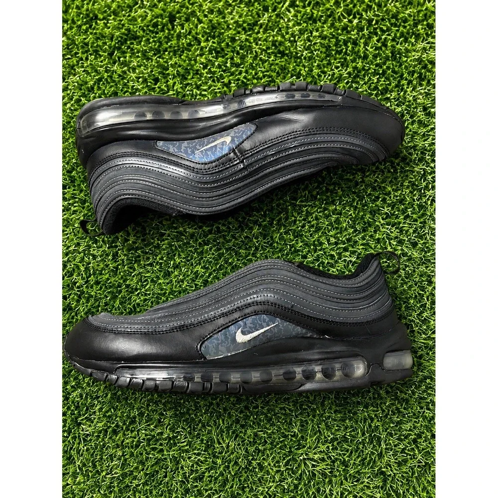 Nike Air Max 97 Black Metallic Pewter Womens 11 DH0558-001 Iridescent